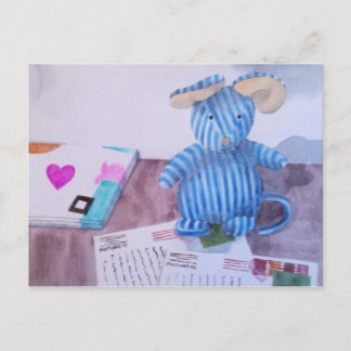 Cartão Postal Beanie escreve seus postais