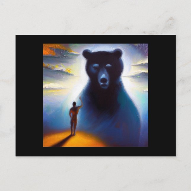 Cartão Postal Bear Animal Espirituoso 2 (Frente)