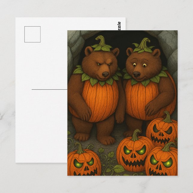 Cartão Postal Bear Couple Costumes (Frente/Verso)
