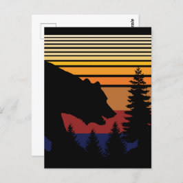 Cartão Postal Bear Forest Vintage