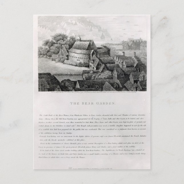 Cartão Postal Bear Garden, 1647 (Frente)