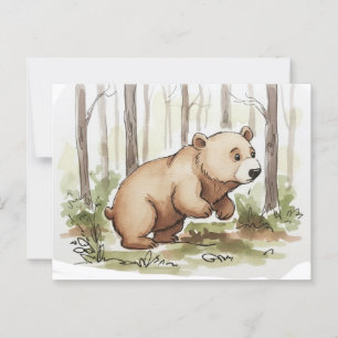 Cartão Postal Bear Urso