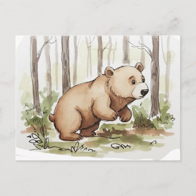 Cartão Postal Bear Urso (Frente)