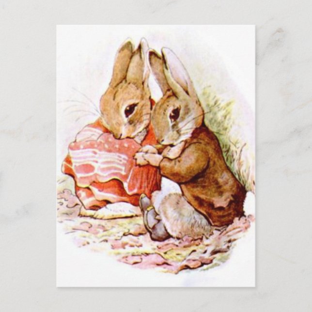 Cartão Postal Beatrix Potter A história de Benjamin Bunny Peter (Frente)