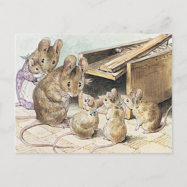 Cartão Postal Beatrix Potter, Livros sobre História Infantil (Frente)