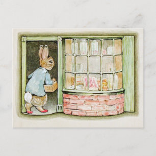 Cartão Postal Beatrix Potter Peter vai ao mercado