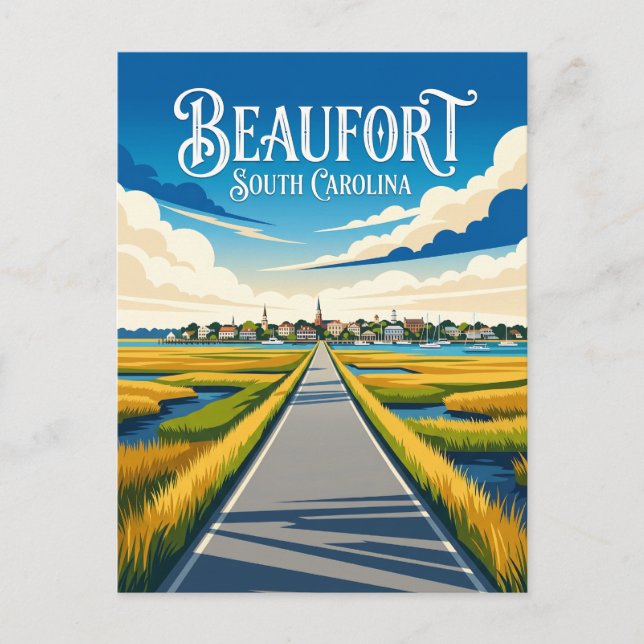 Cartão Postal Beaufort EUA (Frente)