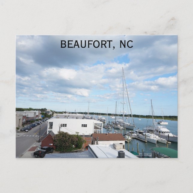 Cartão Postal Beaufort North Carolina Viagem Photo (Frente)