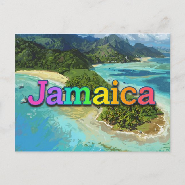 Cartão Postal Beautiful jamaica (Frente)