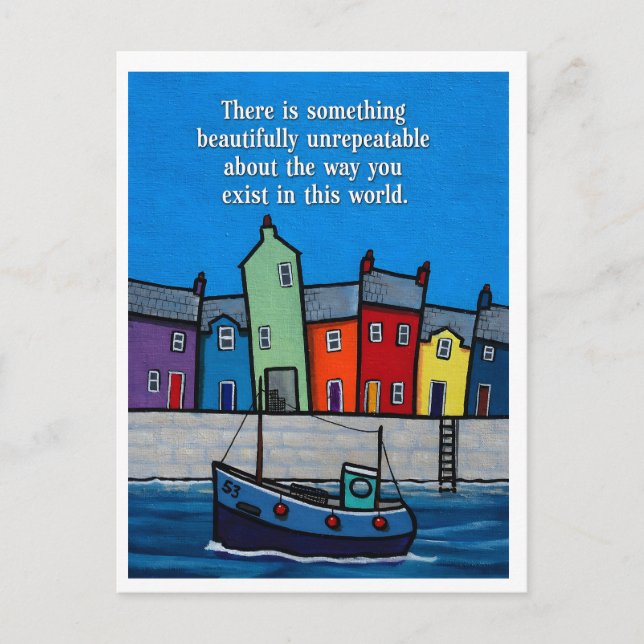 Cartão Postal Beautifully Unrepeatable Inspirational Coastal (Frente)