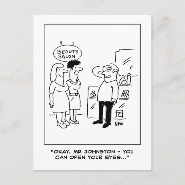 Cartão Postal Beauty Salon Surprise (Frente)
