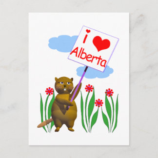 Cartão Postal Beaver Canadense ama Alberta