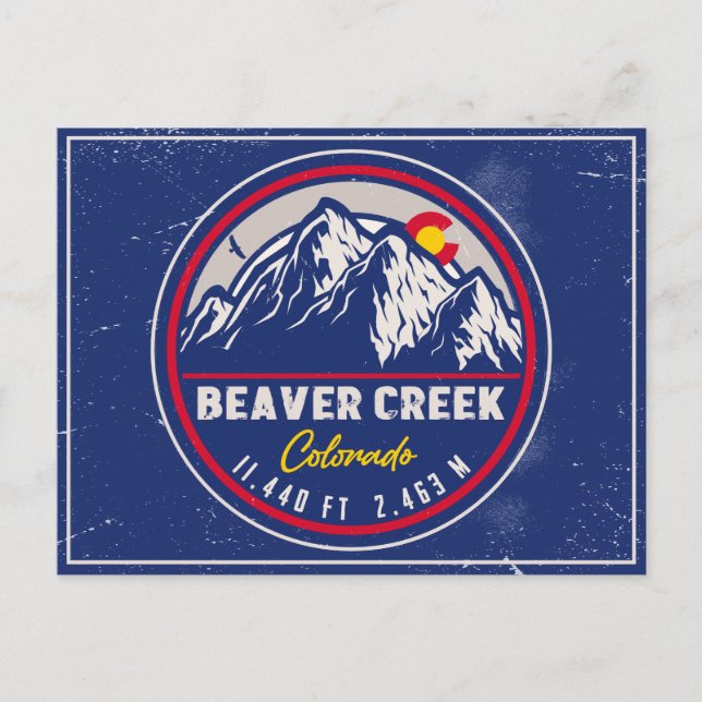 Cartão Postal Beaver Creek Colorado Retro Sunset Souvenirs (Frente)