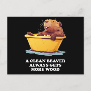 Cartão Postal Beaver Lover Bath