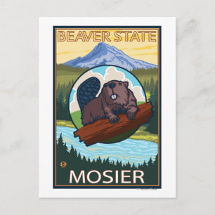 Cartão Postal Beaver & Mt. Hood - Mosier, Oregon