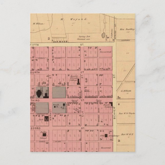 Cartão Postal Beaver (Pensilvânia) (Frente)