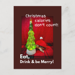 Cartão Postal Beba e seja feliz e engraçado, sulcata de bebê