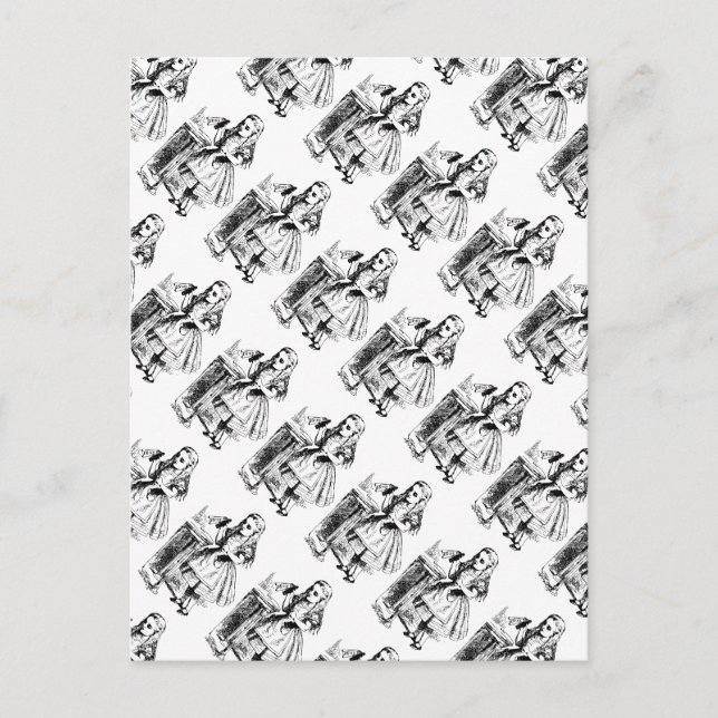 Cartão Postal Beba Eu Antigo Alice no País das Maravilhas (Frente)