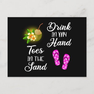 Cartão Postal Beba Na Minha Mão, Dedos Na Areia