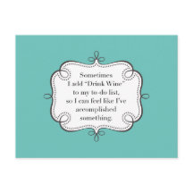 Beba vinho na lista de tarefas para realizar algo