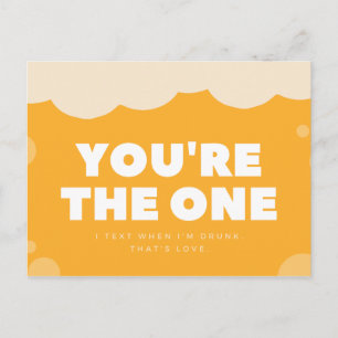 Cartão Postal Bêbado Amarelo Engraçado