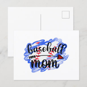 Cartão Postal Beball Ball Beball Watercolor Mãe