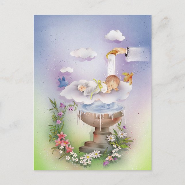 Cartão Postal Bebê batismo (Frente)