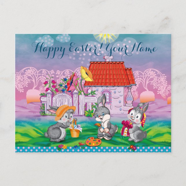 Cartão Postal Bebê Bunny pequeno (Frente)