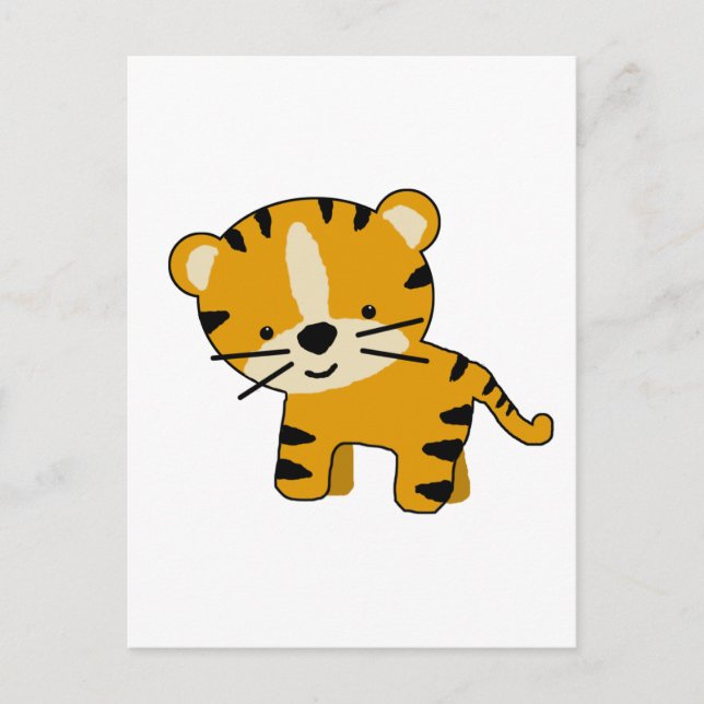 Cartão Postal Bebê Cartoon Tiger Boy (Frente)