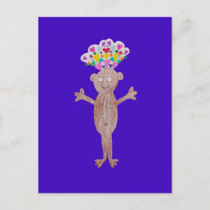 Cartão Postal Bebê com cheio cardíaco de amor.