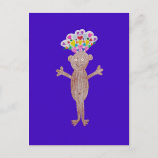 Cartão Postal Bebê com cheio cardíaco de amor.