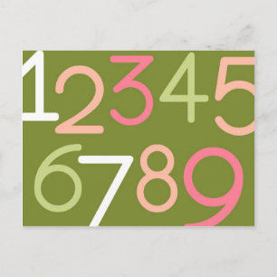 Cartão Postal Bebê Contemporâneo   Números II