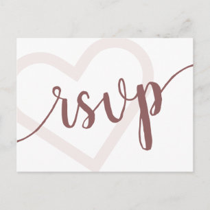 Cartão Postal Bebê Coração Escrita Desert Rosa Taupe Flourish