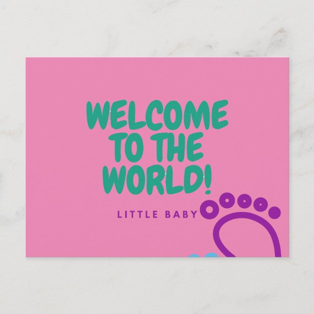 Cartão Postal bebê de posto (Frente)