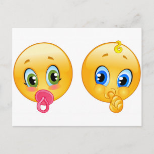 Cartão Postal bebê emojis
