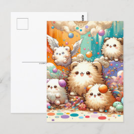 Cartão Postal Bebê, esquilo animal fofo, Pós-cruzamento