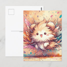 Cartão Postal Bebê, esquilo animal fofo, Pós-cruzamento