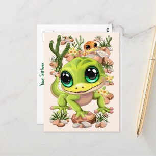 Cartão Postal Bebê Geckos Personagens de desenho animados