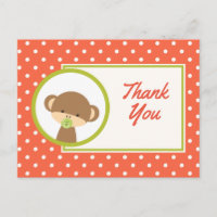 Bebê macaco com Obrigados de Chá de fraldas Pacifi