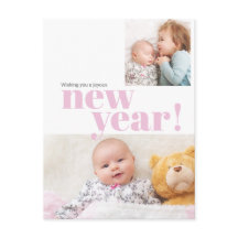 Bebê Menina Rosa Ano Novo Moderno Foto Nascimento