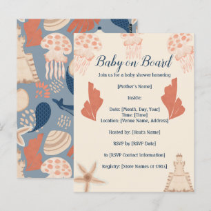 Cartão Postal Bebê no Chá do Conselho Costeiro Baby Boy