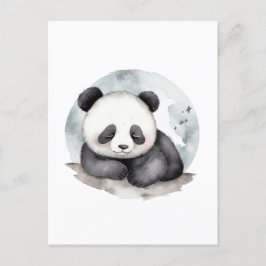 Cartão Postal Bebê-Panda De Cores Aquáticas Adoráveis