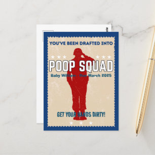 Cartão Postal Bebê Reveal - Você foi desenhado no Poop Squad