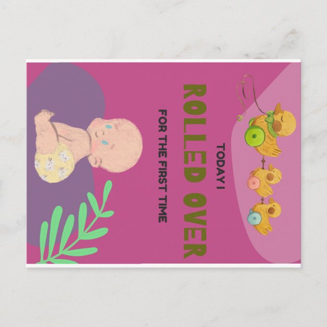 Cartão Postal Bebê rolando (Frente)
