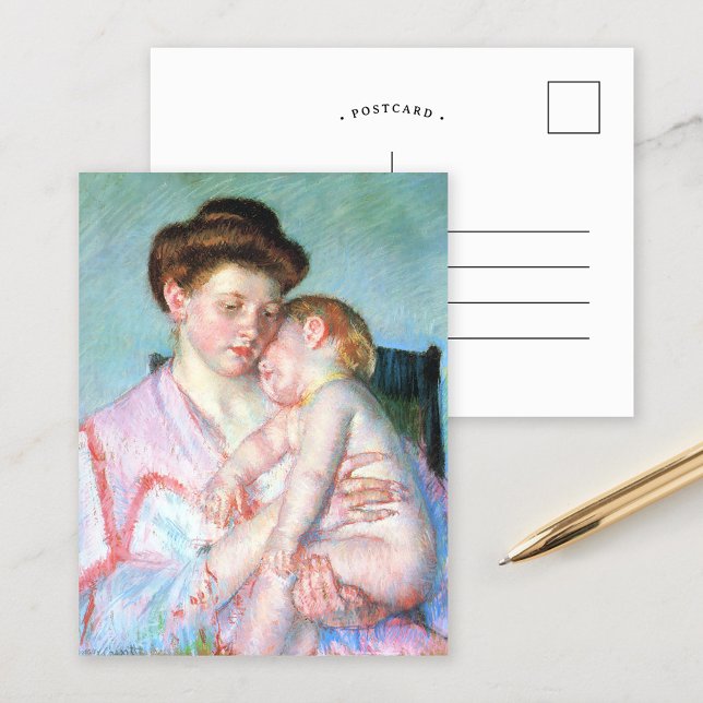 Cartão Postal Bebê Sonolento | Mary Cassatt (Criador carregado)