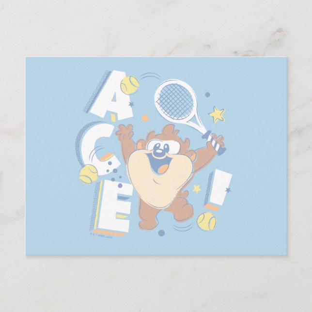 Cartão Postal Bebê TAZ™ Tênis Ace! (Frente)