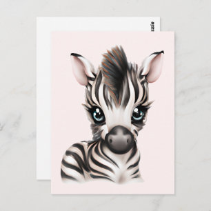 Cartão Postal Bebê Zebra Adorável