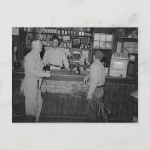 Cartão Postal Bebendo No Poster vintage Do Bar