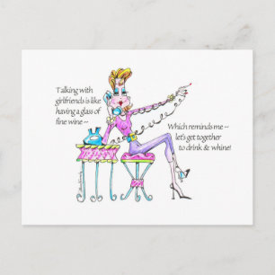 Cartão postal Beber n' Whine