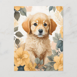 Cartão Postal Bebês-Cons | Ouro Retriever Puppy